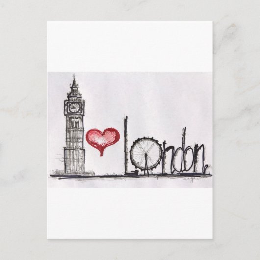I Liebe London Postkarte (Vorderseite)