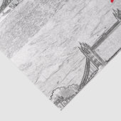 I Liebe London Red Text Tower Bridge Decoupage Seidenpapier (Ausschnitt)