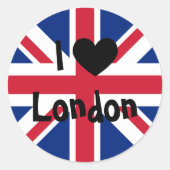 I Liebe London Runder Aufkleber (Vorderseite)