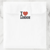 I LIEBE LONDON RUNDER AUFKLEBER (Tasche)