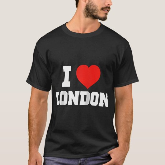 I Liebe London T - Shirt Raglan Baseball (Vorderseite)
