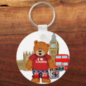 I Liebe London - Teddy Bear Schlüsselanhänger (Vorderseite)