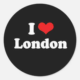 I Liebe London Tshirt White Tshirt Runder Aufkleber
