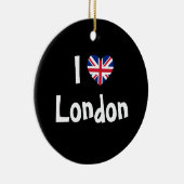 I Liebe London Union Jack Heart Keramikornament (Rechts)