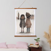 I Liebe London Wandteppich Mit Holzrahmen (Schlafzimmer)