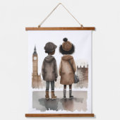 I Liebe London Wandteppich Mit Holzrahmen (Vorderseite)