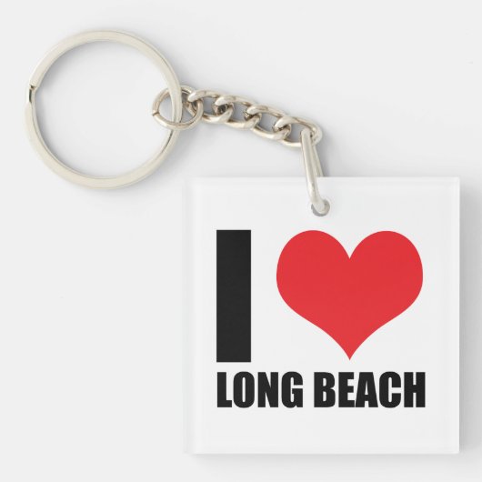 I Liebe Long Beach Schlüsselanhänger (Vorderseite)