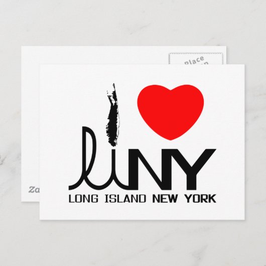 I Liebe Long Island NY Postkarte (Vorne/Hinten)