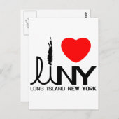 I Liebe Long Island NY Postkarte (Vorne/Hinten)