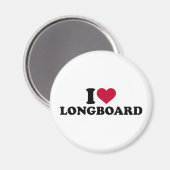 I Liebe Longboard Magnet (Vorderseite/Rückseite)