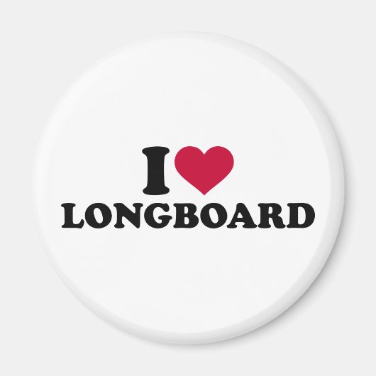 I Liebe Longboard Magnet (Vorne)