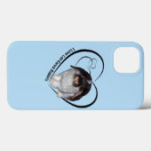 I Liebe Lop-Eared Rabbits iPad Case (Light Blue) (Rückseite (Horizontal))
