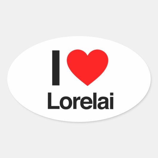 i Liebe lorelai Ovaler Aufkleber (Vorderseite)
