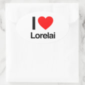 i Liebe lorelai Ovaler Aufkleber (Tasche)
