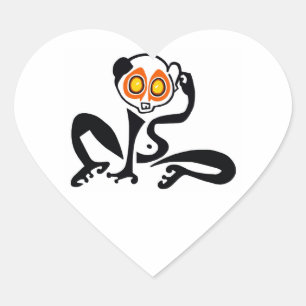 I Liebe LORISES - Primat - wild lebende Tiere - Na Herz-Aufkleber