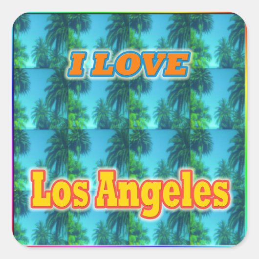 I LIEBE Los Angeles 16 Palms Sticker (Vorderseite)