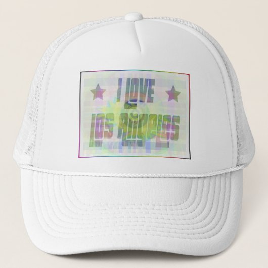 I LIEBE Los Angeles Beautiful Pastel Hat Truckerkappe (Vorderseite)