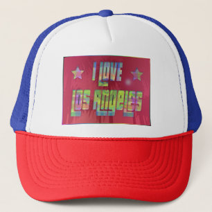 I LIEBE Los Angeles Beautiful Reddish Hat Truckerkappe