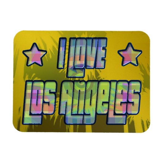 I LIEBE Los Angeles Beautiful Shade Magnet (Horizontal)