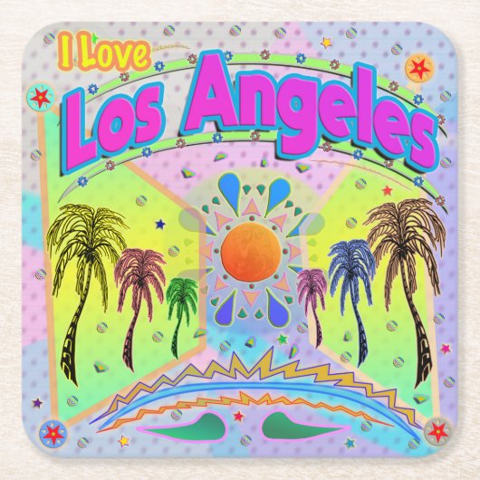 I LIEBE Los Angeles Calm Desire Untersetzer (Vorderseite)