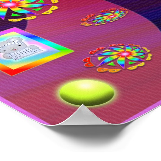 I LIEBE Los Angeles Cool Energy Poster (Ecke)