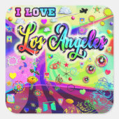 I LIEBE Los Angeles Cool Energy Sticker (Vorderseite)
