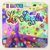 I LIEBE Los Angeles Cool Energy Untersetzer (Vorderseite)