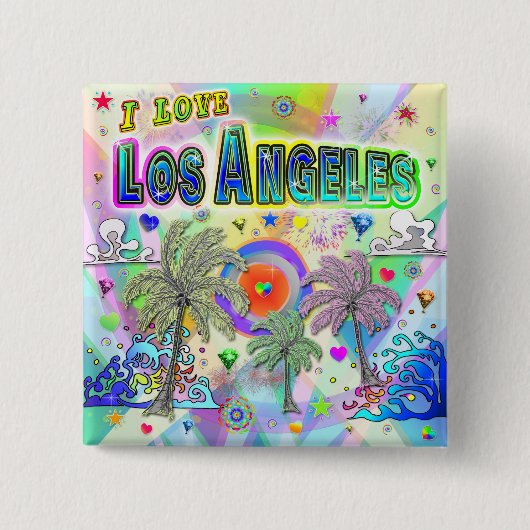 I LIEBE Los Angeles Deep Dream Button (Vorderseite)