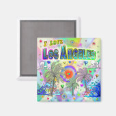 I LIEBE Los Angeles Deep Dream Magnet (Vorderseite/Rückseite)