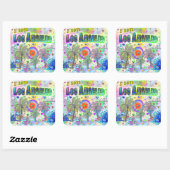 I LIEBE Los Angeles Deep Dream Sticker (Blatt)