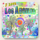 I LIEBE Los Angeles Deep Dream Untersetzer (Vorderseite)