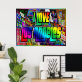 I LIEBE Los Angeles Drehung Poster (Heimbüro)
