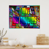 I LIEBE Los Angeles Drehung Poster (Küche)