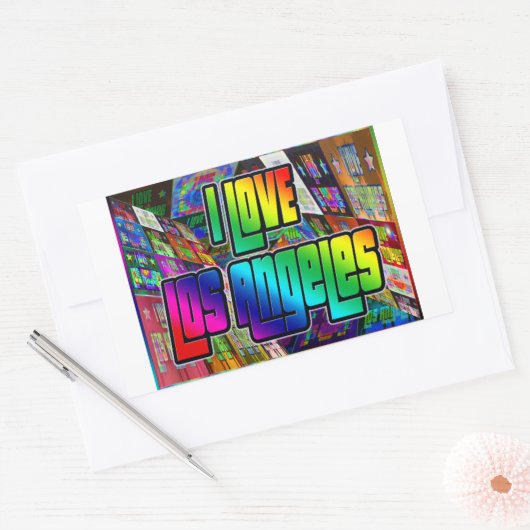 I LIEBE Los Angeles Drehung Sticker (Umschlag)