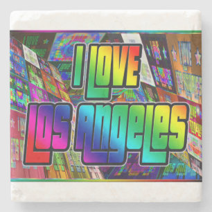 I LIEBE Los Angeles Drehung Untersetzer