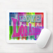 "I LIEBE Los Angeles" Farbenfrohe Palmen Mousepad (Mit Mouse)