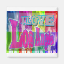 "I LIEBE Los Angeles" Farbenfrohe Palms Magnet