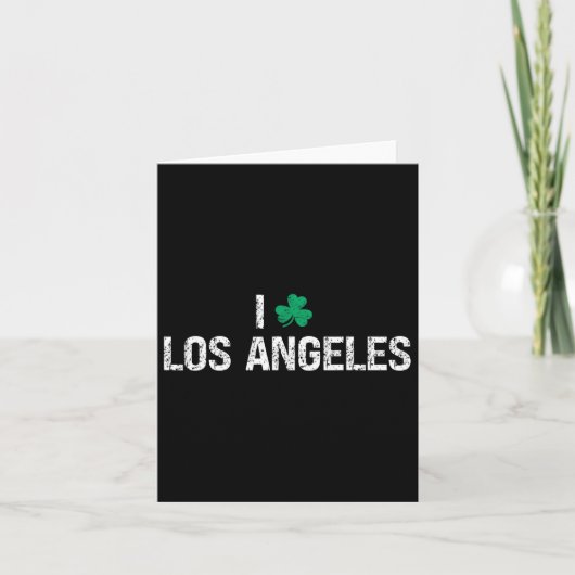 I Liebe Los Angeles Kleeblatt Clover St Patrick's  Karte (Vorderseite)