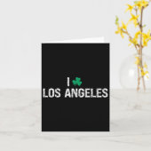 I Liebe Los Angeles Kleeblatt Clover St Patrick's  Karte (Gelbe Blume)