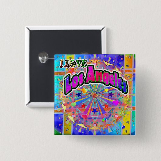 I LIEBE Los Angeles - Kosmische Einheit Button (Vorne & Hinten)