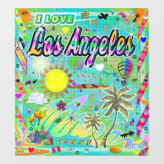 I LIEBE Los Angeles Nu Era Fensterheber Fensteraufkleber