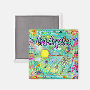 I LIEBE Los Angeles Nu Era Magnet