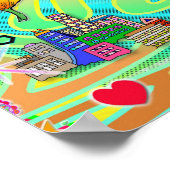 I LIEBE Los Angeles Nu Era Poster (Ecke)