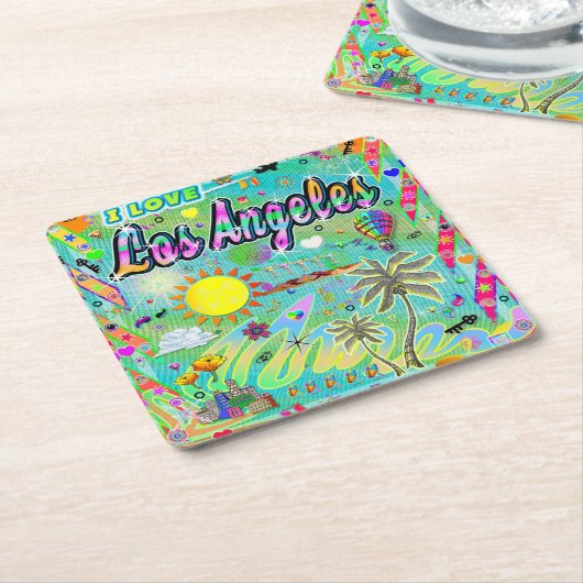I LIEBE Los Angeles Nu Era Untersetzer (angewinkelt)