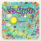 I LIEBE Los Angeles Nu Era Untersetzer (Vorderseite)