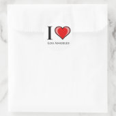 I Liebe Los Angeles Runder Aufkleber (Tasche)