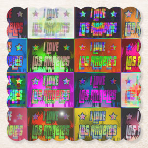 I LIEBE Los Angeles Schönes Diversity Untersetzer