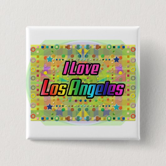 I Liebe Los Angeles Smile Bright-Taste Button (Vorderseite)