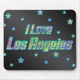 I Liebe Los Angeles Smile Stars Mousepad