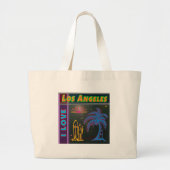 "I LIEBE Los Angeles" Sun, Palm Tree & Surfer Bag Jumbo Stoffbeutel (Vorne)